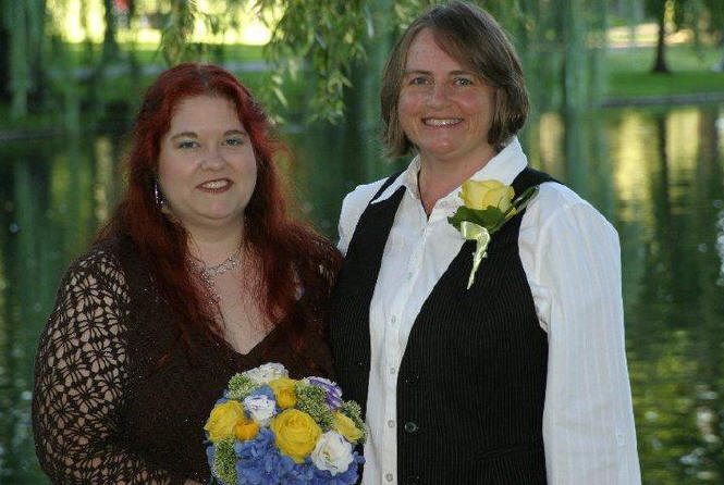 Sharon and Brianna - Boston Public Gardens, 2010